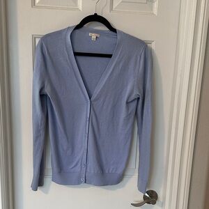 GAP Light Blue V-Neck Button-Front Cardigan